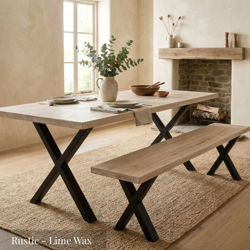 45mm reclaimed elm tables and benches