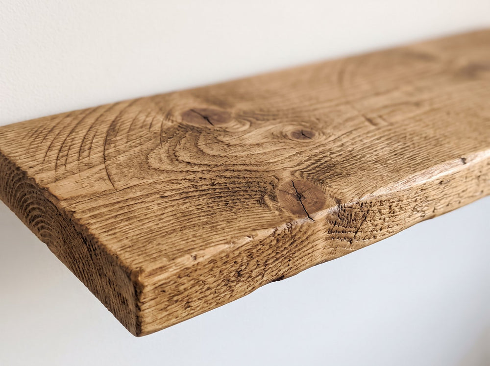 Rustic weathered shelves