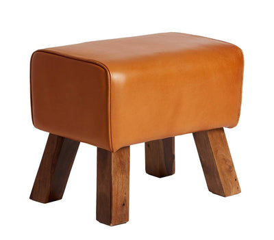 Valencia Mini Bench - Cognac Buffalo Leather (4502022946871)