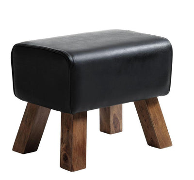 Valencia Mini Bench - Black Buffalo Leather (4502011871287)