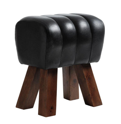 Lima Mini Gym Bench - Black Buffalo Leather (4501953183799)