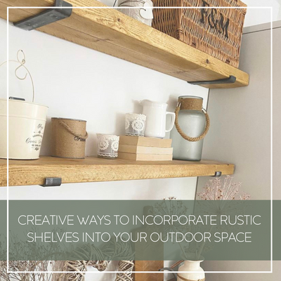 Creative ways to use rustic shelving in your outdoor space