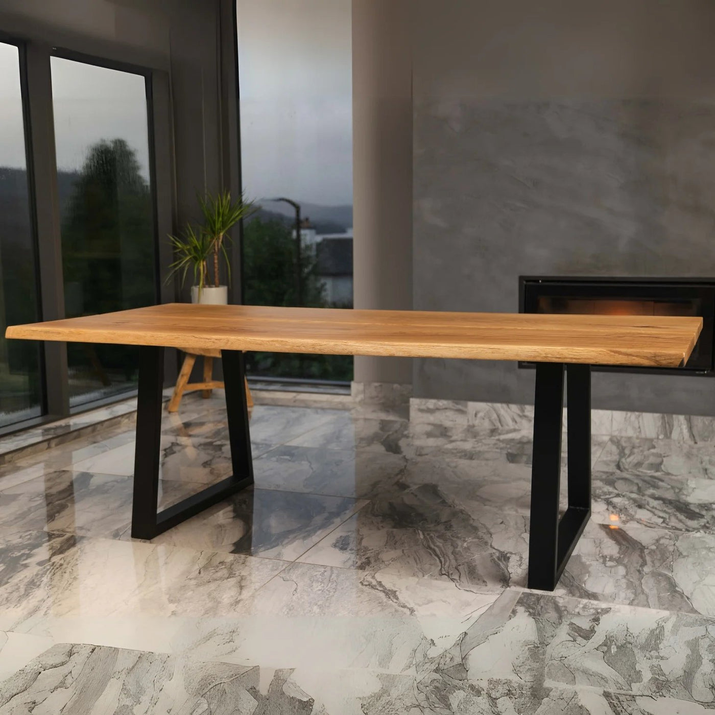 Live Edge Oak Dining Table - 180 cm | Unique 4418