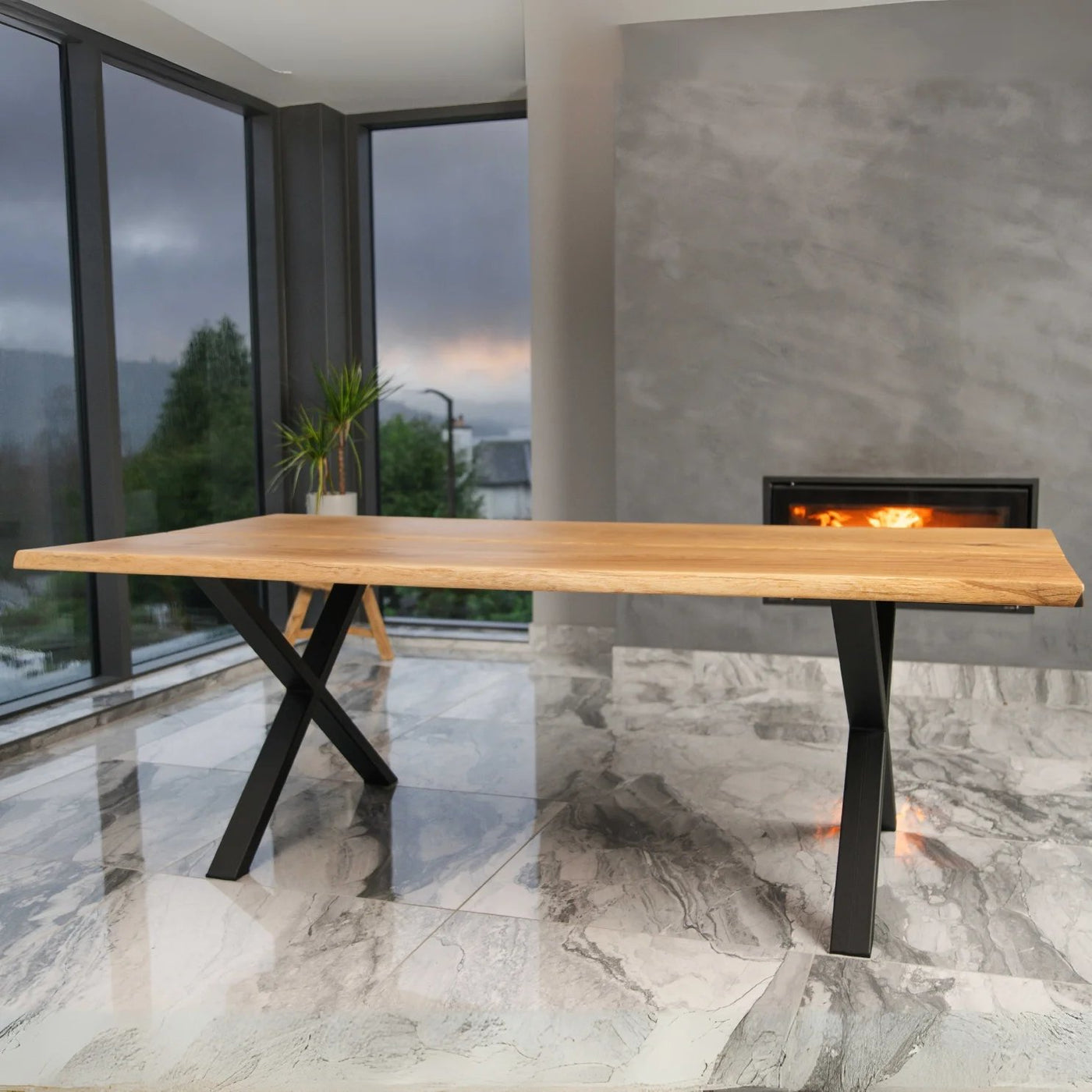 Live Edge Oak Dining Table - 180 cm | Unique 4418