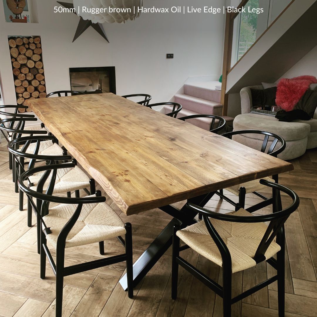 Blencathra Industrial Dining Table - X Frame Leg