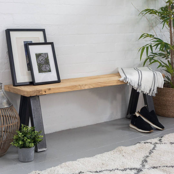 Old Barn Reclaimed Elm Bench - 120 x 35 - 