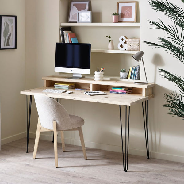 AC - 20 - Rustic Office Desk - Hairpin Legs - 90cm - 38mm