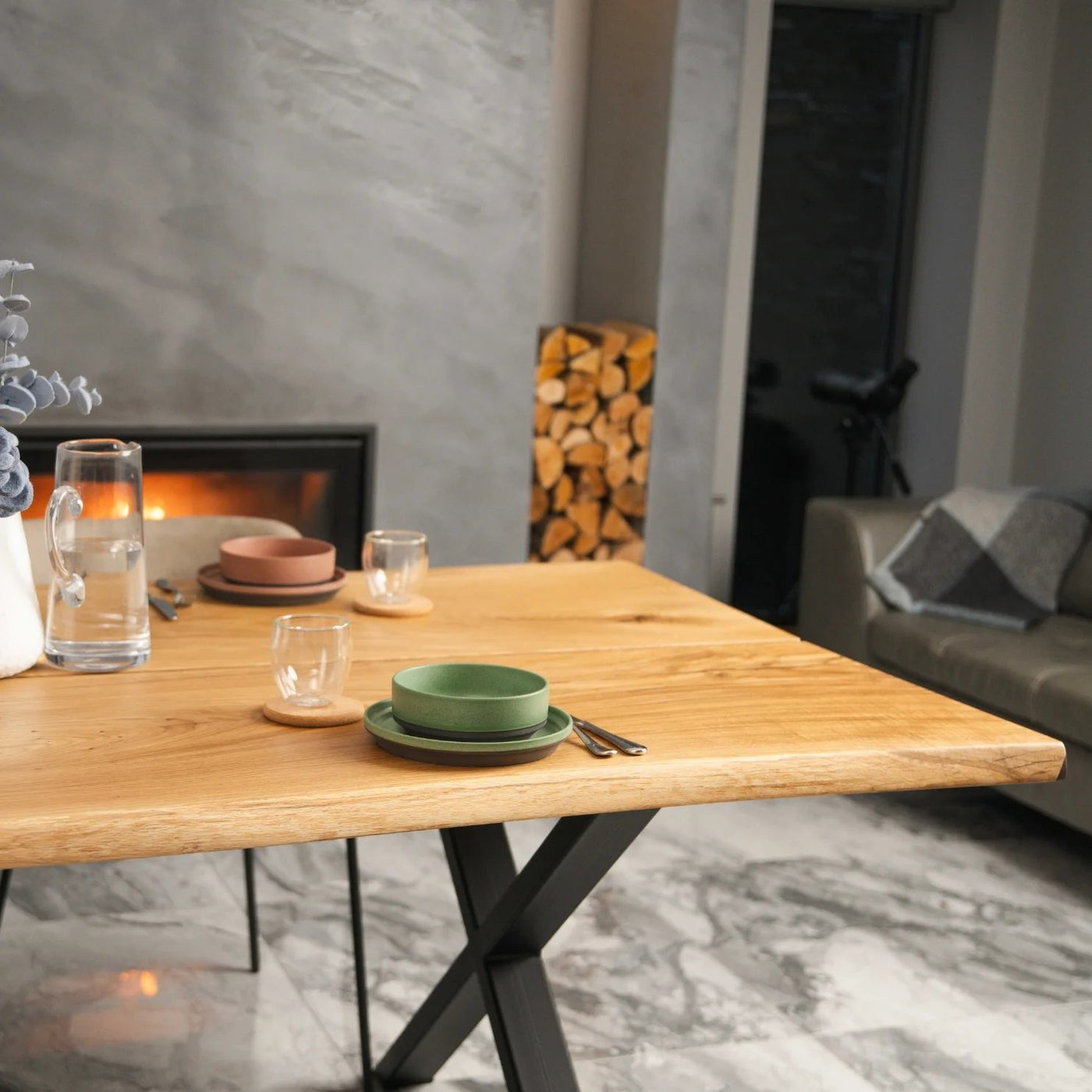 Live Edge Oak Dining Table - 180 cm | Unique 4418