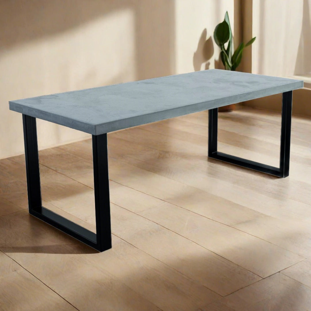 The Stirling Concrete & Steel Dining Table.