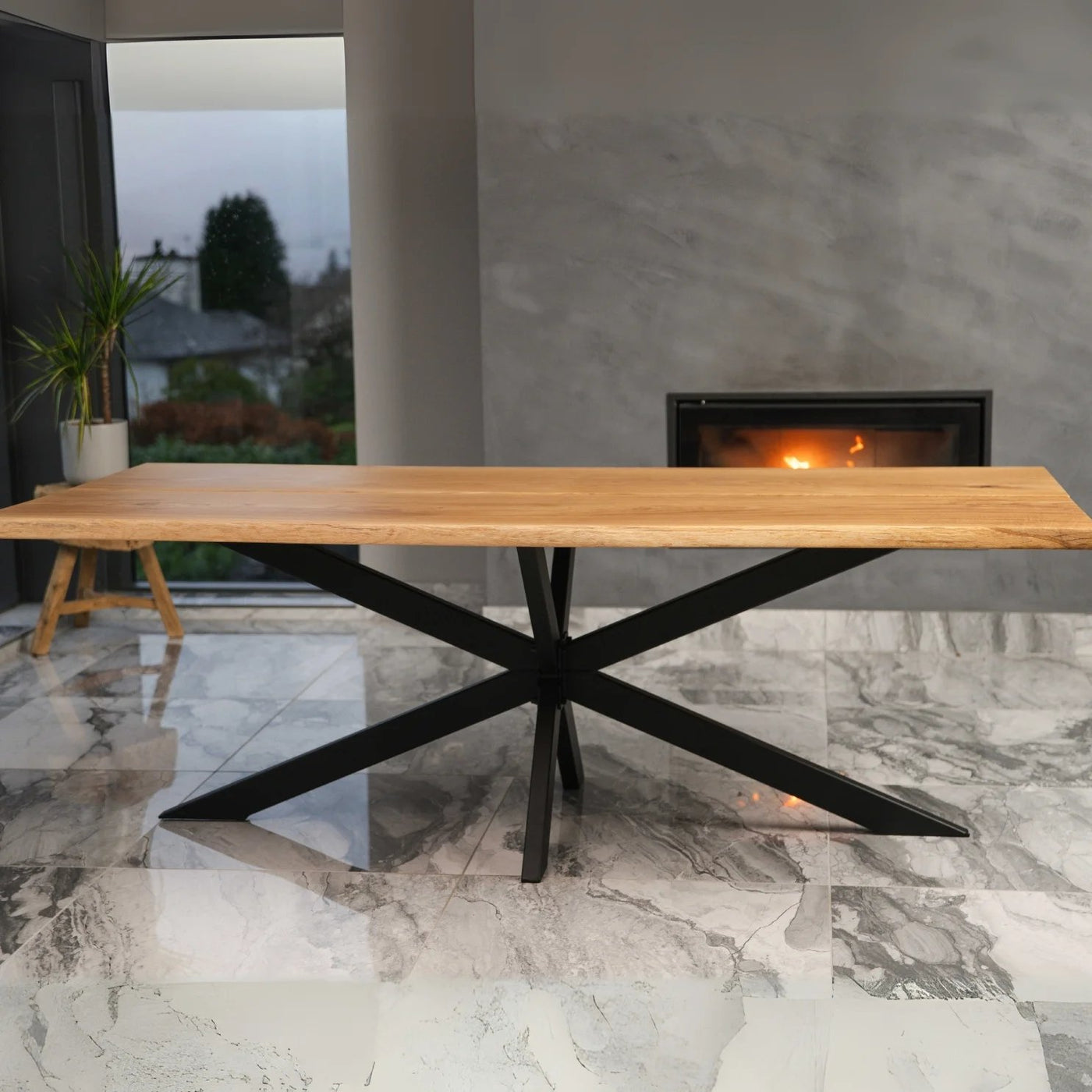 Live Edge Oak Dining Table - 180 cm | Unique 4418