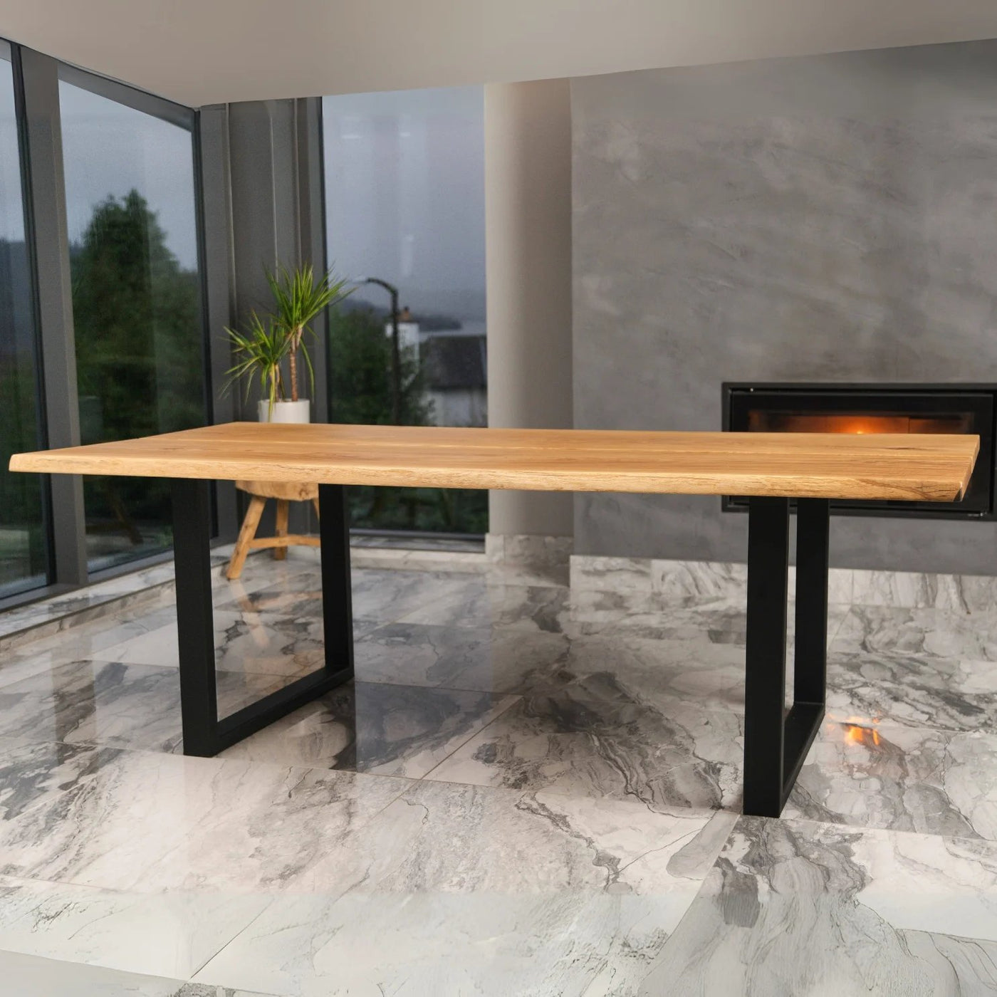 Live Edge Oak Dining Table - 180 cm | Unique 4418