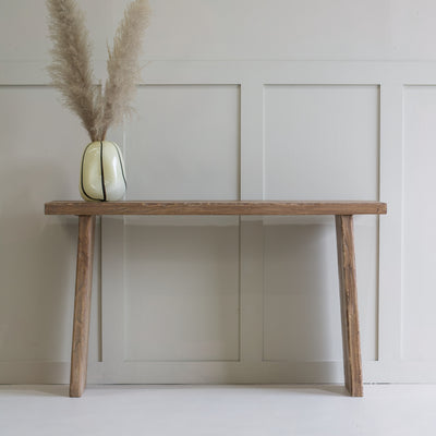 Reclaimed Elm Console Table - Oiled