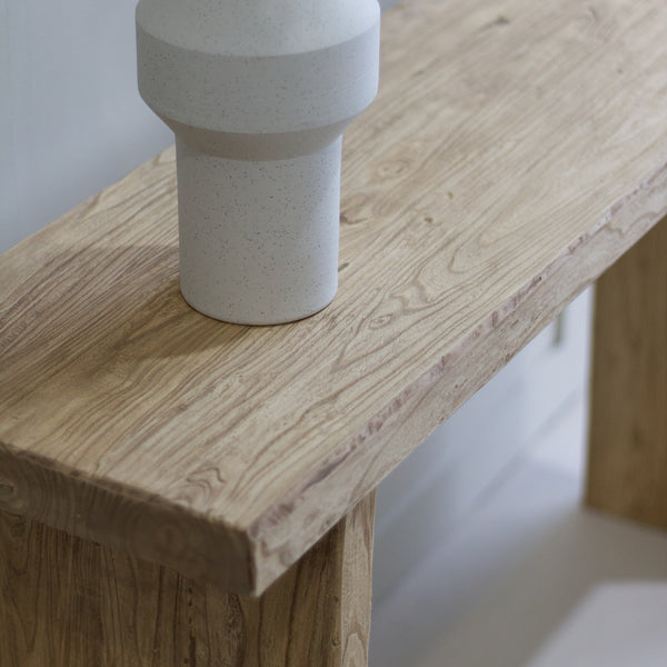 Reclaimed Elm Console Table - Natural