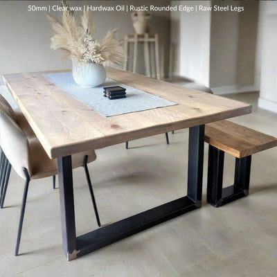 Helvellyn Industrial Dining Table - Square Legs