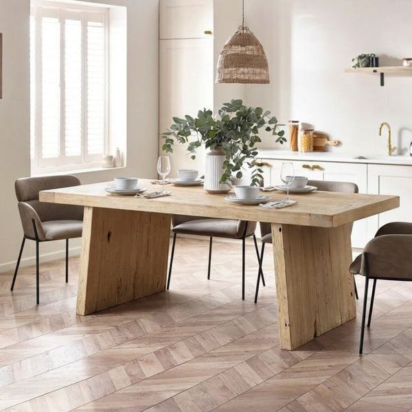 Mardale Reclaimed Elm Dining Table - Solid Leg - Acumen Collection