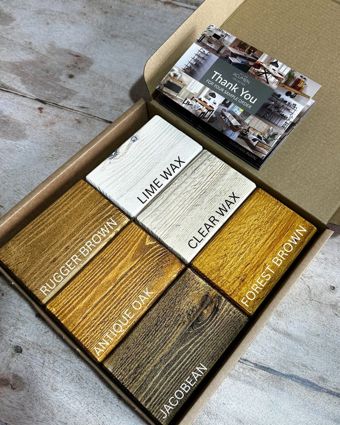 Wax and hard wax oil samples
