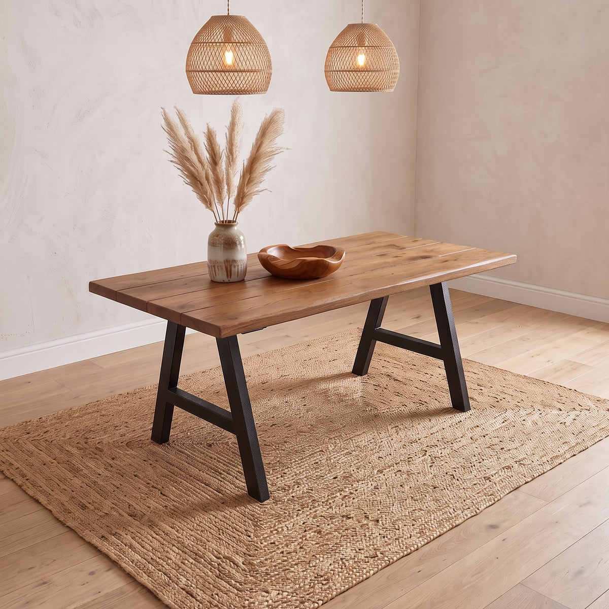Arnison Industrial Dining Table - A-Shaped Legs