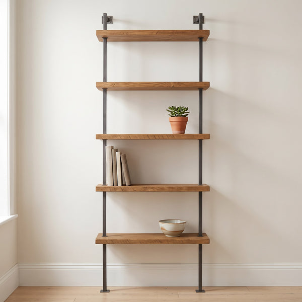 BOX-IT 5 shelf single shelving unit in a room, front view