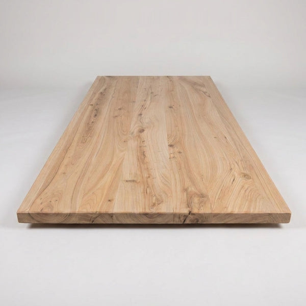 Modern Planed Reclaimed Elm table top – Clear Wax