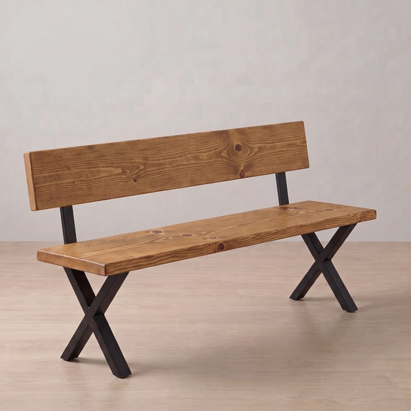 Bench Backrest Addon in rustic pine
