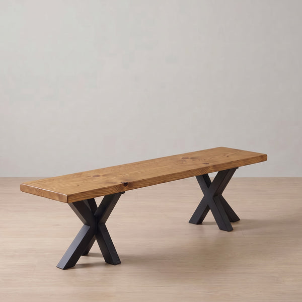 Grisedale Bench - Spider Legs in rustic pine