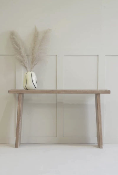 Reclaimed Elm Console Table - Oiled