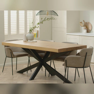 Grisedale Rustic Dining Table - Spider Leg