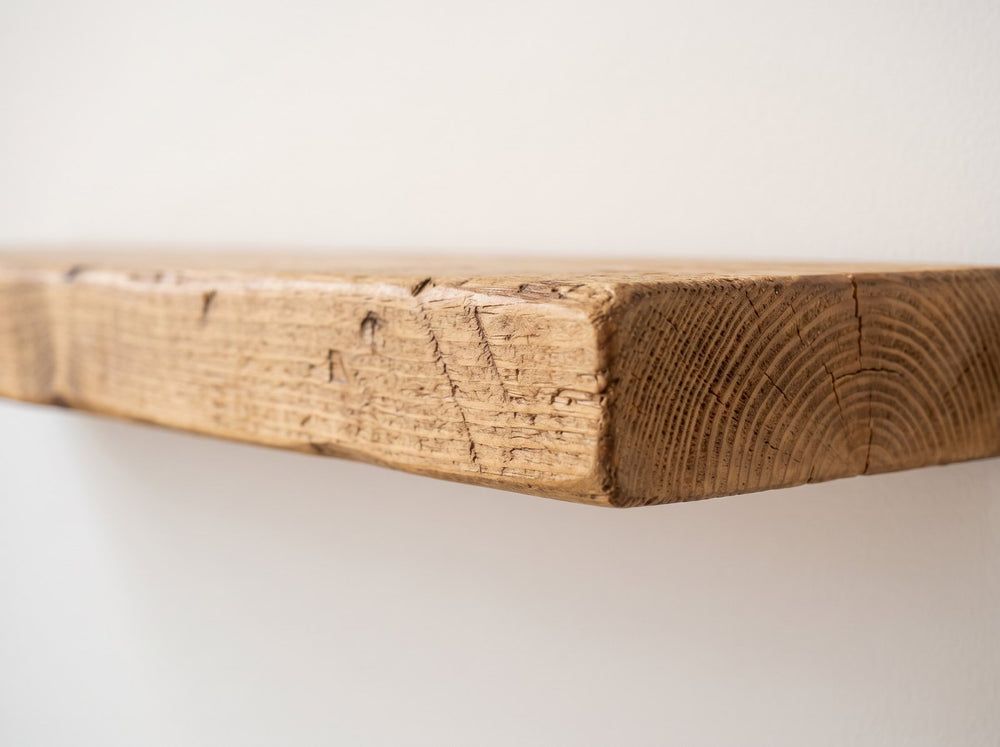 Rustic weathered shelves