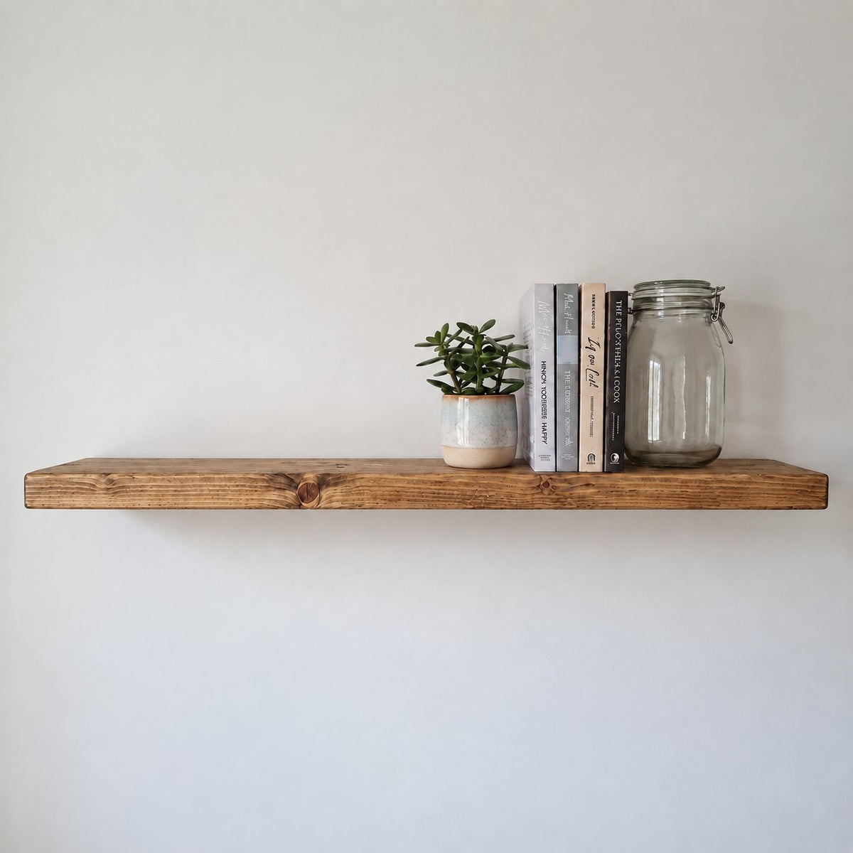 Rustic shelf finished in Rugger Brown