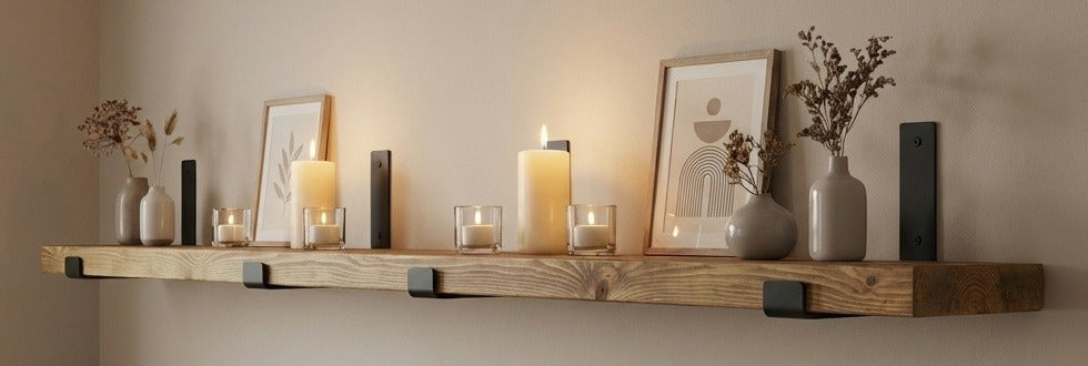 Shelves cut to fit. Up by Christmas.