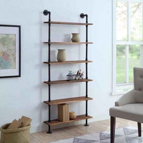 6 Shelf Industrial Pipe Shelving Unit - 60cm - 