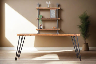 Birkhouse Industrial Dining Table - Box Hairpin