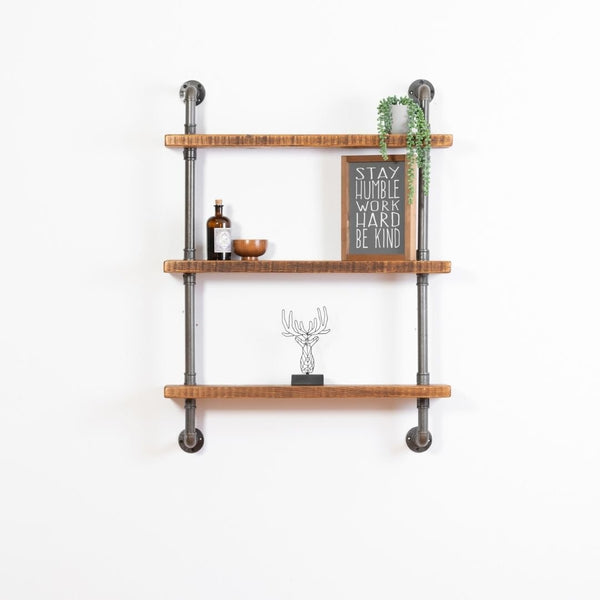 3 Shelf Industrial Pipe Shelving Unit - 60cm - 