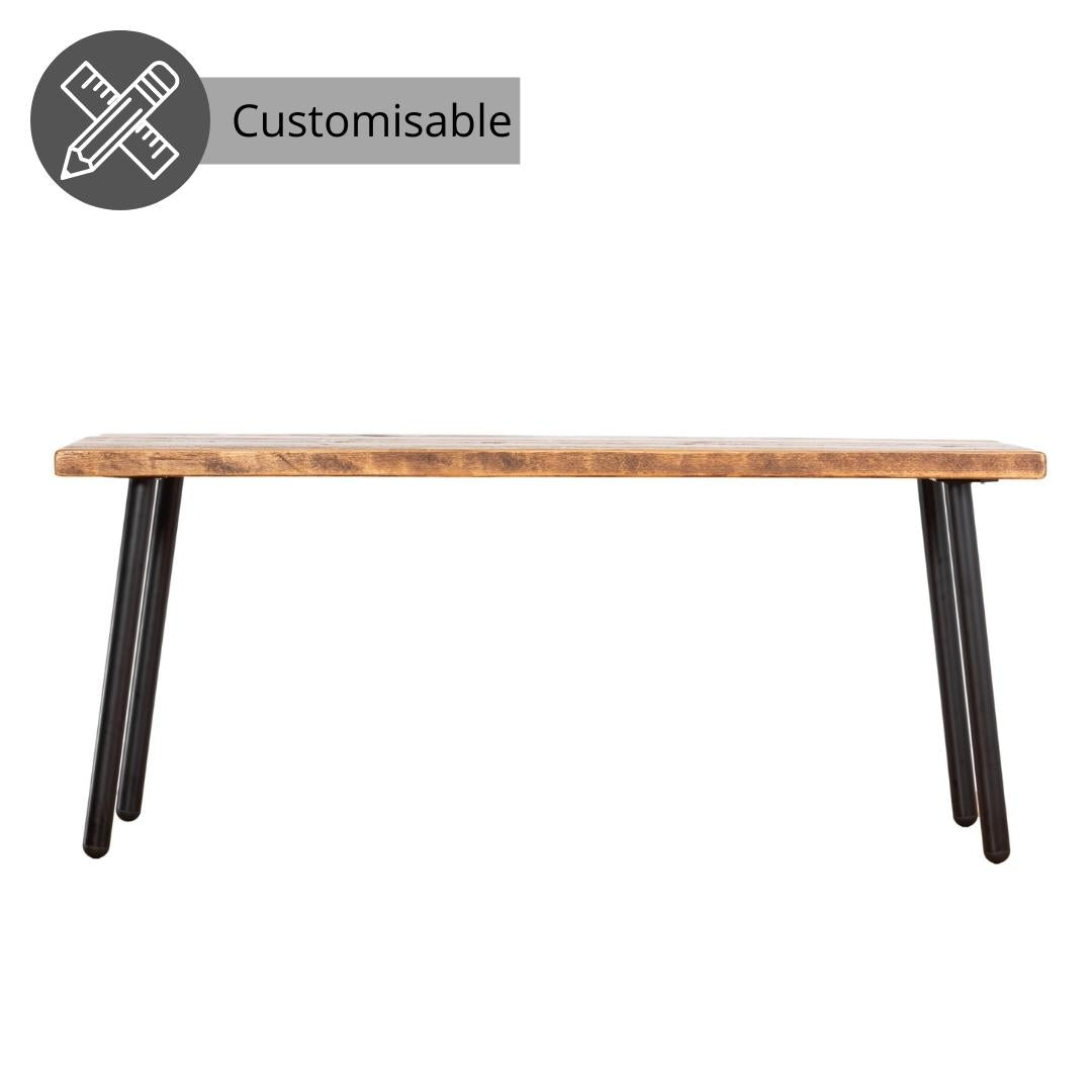 Gibson Industrial Dining Table - Chunky Round Leg
