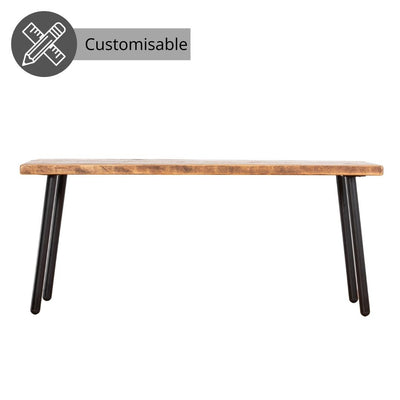 Gibson Industrial Dining Table - Chunky Round Leg