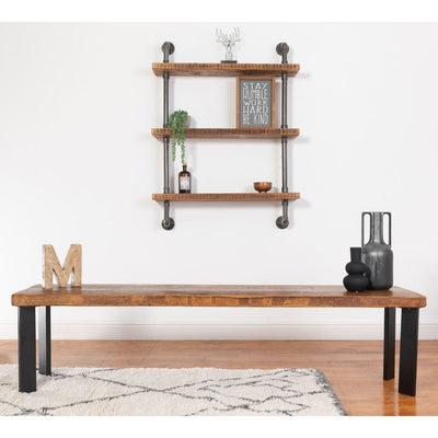3 Shelf Industrial Pipe Shelving Unit - styled - 2