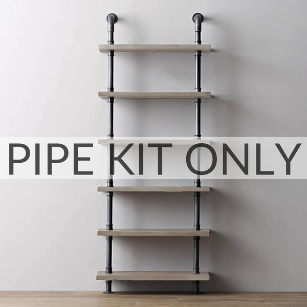 6 Shelf Industrial Chunky Pipe Kit - 1" Size - 