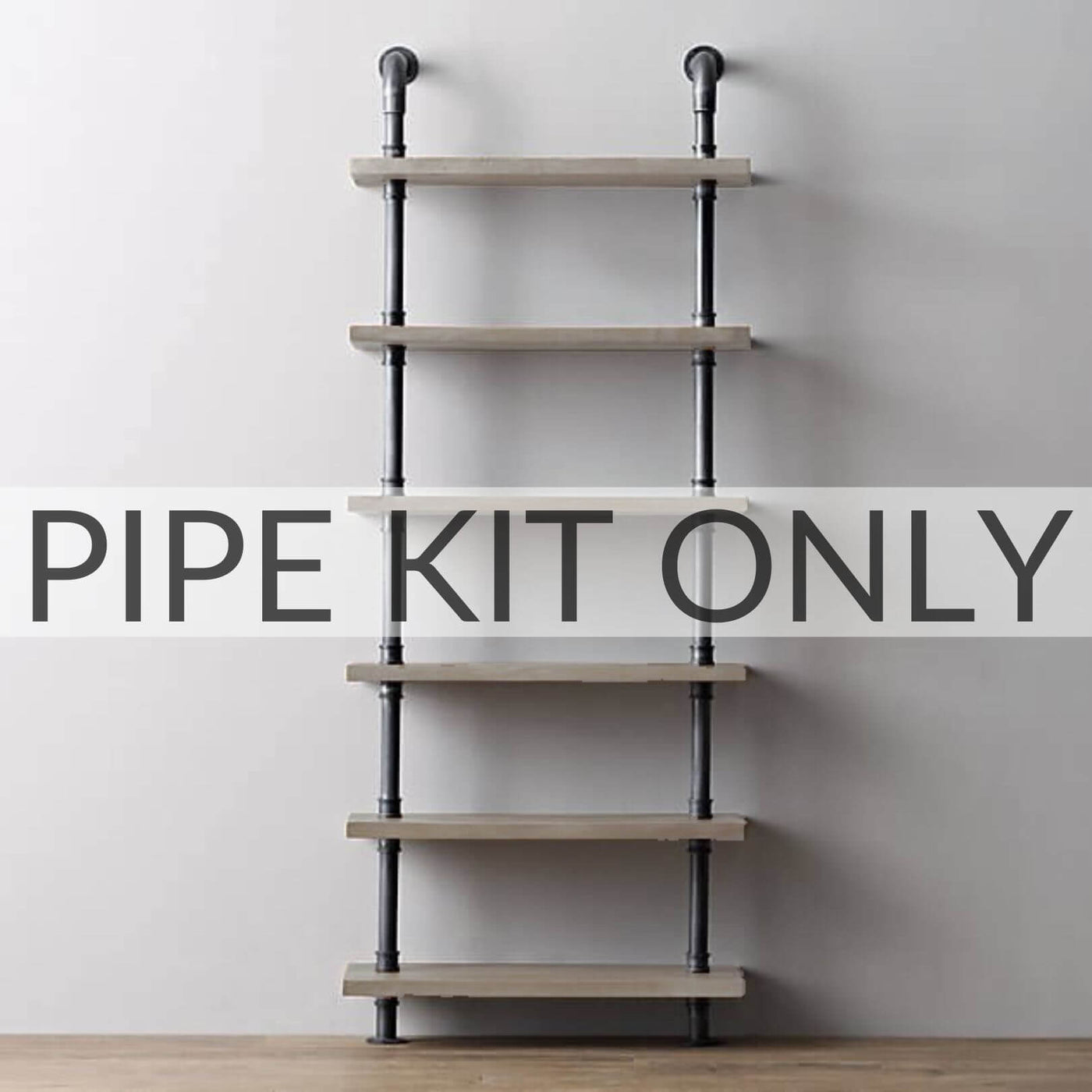 6 Shelf Industrial Chunky Pipe Kit - 1" Size