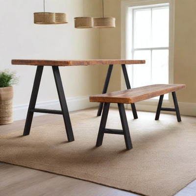 Arnison Industrial Dining Table - A-Shaped Legs
