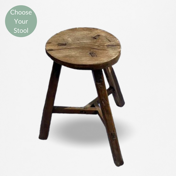 Circular on sale wooden stool