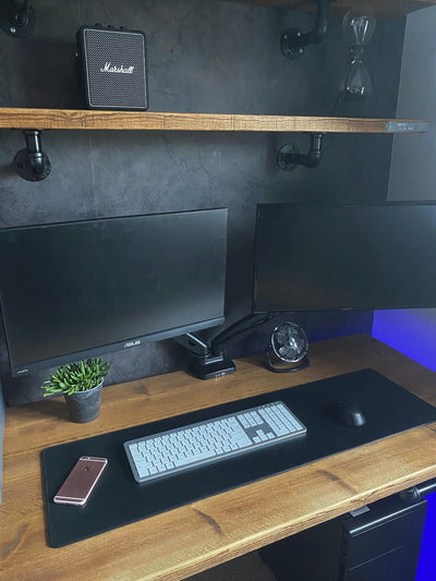 Leather Desk Mat - Black