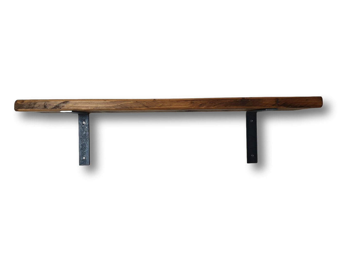 Rustic Shelf 35mm with Non-Lipped Metal Brackets