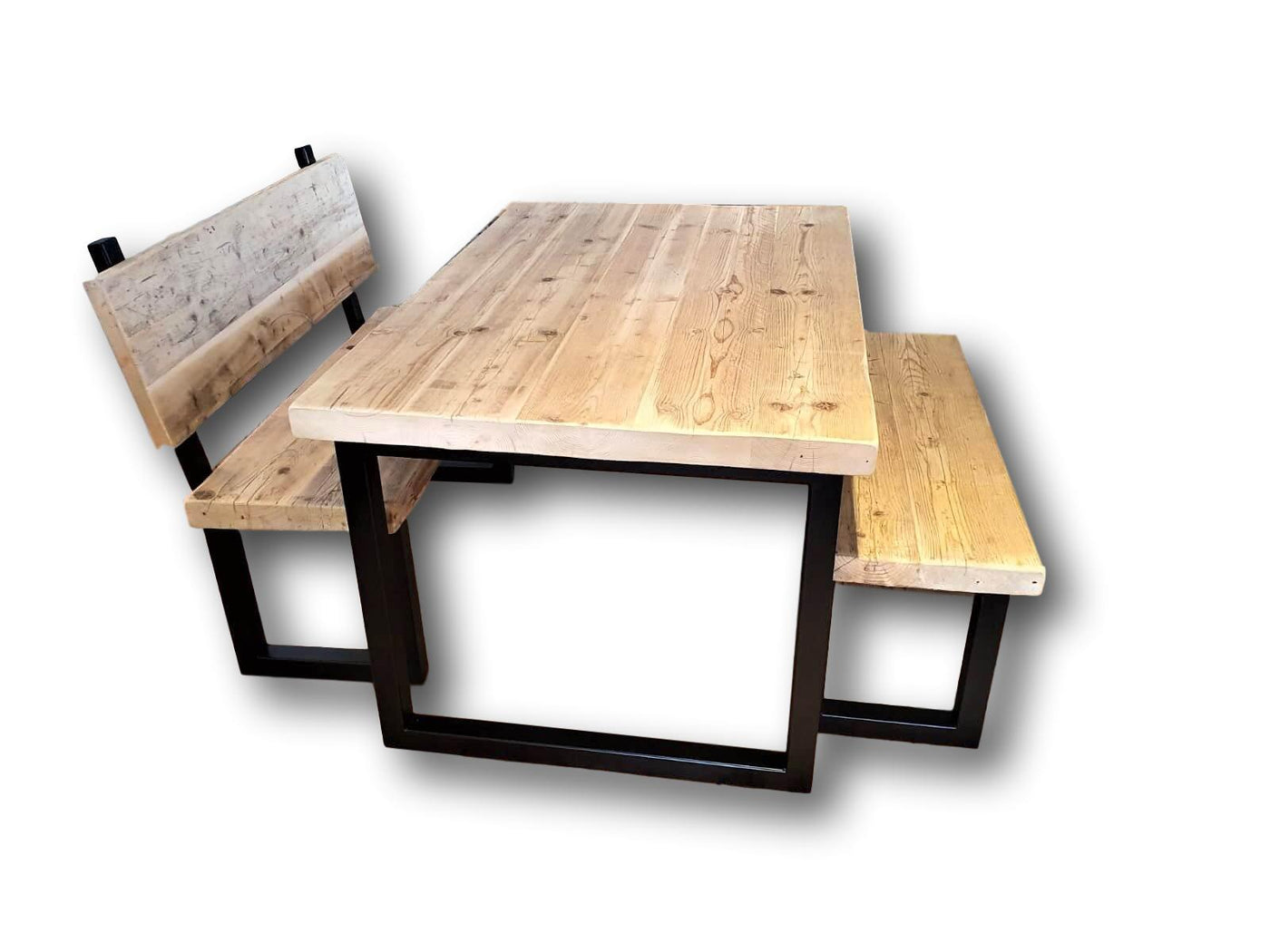 The 65mm Reclaimed Rustic Weathered Table - Wax Finish (4453882724407)