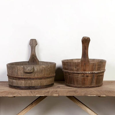 Old Rustic Wooden Basin - Acumen Collection (4060067299392)