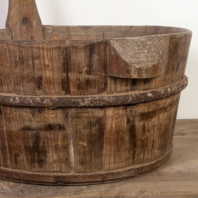 Old Rustic Wooden Basin - Acumen Collection (4060067299392)
