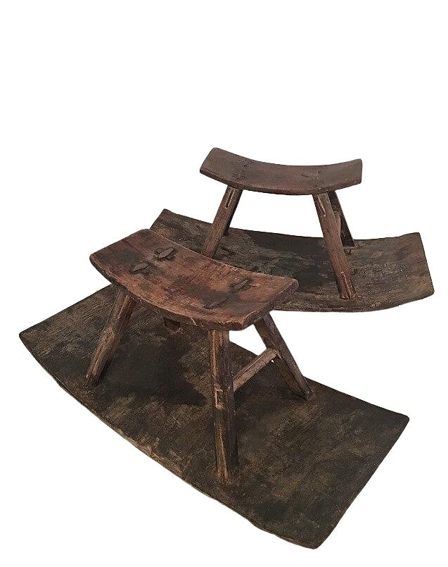 Antique Farmers Rustic Stools - Acumen Collection (4084272267328)