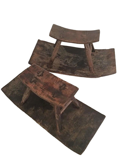 Antique Farmers Rustic Stools - Acumen Collection (4084272267328)