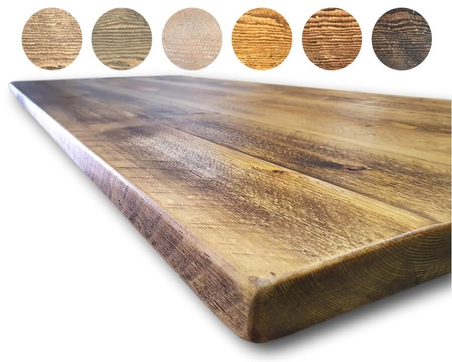 Solid timber desk tops