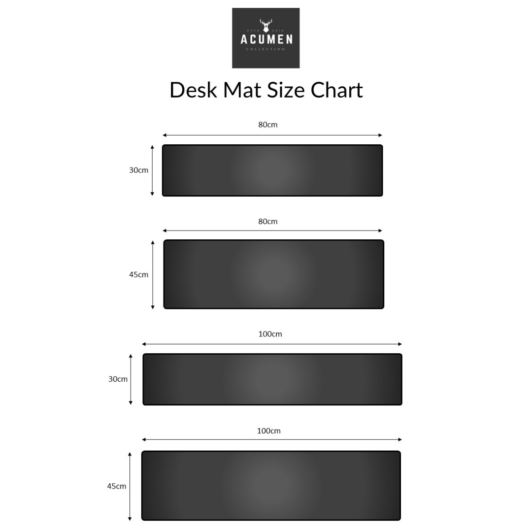 Leather Desk Mat - Black