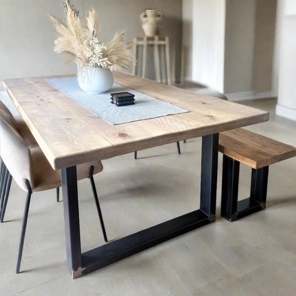 Helvellyn Industrial Dining Table - Square Legs